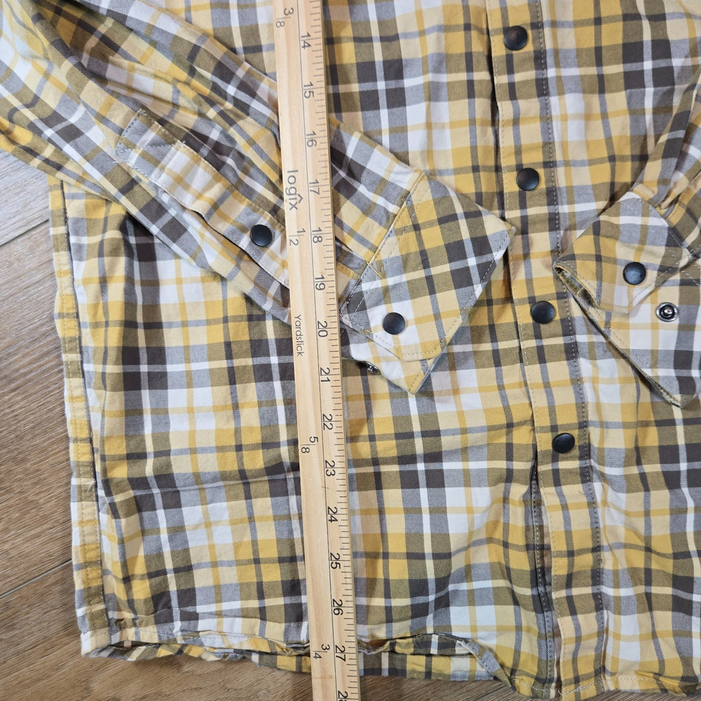 5.11 Tactical Long Sleeve Plaid Snap Shirt Men’s Small Yellow Workwear Outdoor - Picture 5 of 8